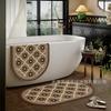 Alfombra de Baño de Barro Diatómico Simple para Inodoro Puerta de Inodoro Alfombra para Pies Antideslizante Suave Absorbente de Secado Rápido Alfombra para Puerta