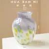 Florero de Vid con Puntos de Colores en Degradado Adornos Franceses Arreglo Floral Sala de Estar Retro Florero de Vid de Lujo Ligero Adornos Decorativos