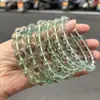 Atacado de Cristal 7A Pulseira de Contas de Fluorita Verde Natural para Mulheres Simples Pulseira de Contas Redondas Semi-Acabada Venda Direta de Fábrica de Contas Soltas