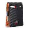 Comércio Exterior Transfronteiriço Couro de Microfibra Porta-Cartões Múltiplos Carteira Antifurto Porta-Cartões Porta-Notas de Dólar Masculino Carteira de Fibra de Carbono Masculina Carteira de Couro