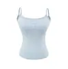 Top deportivo de tres botones estilo chica picante con almohadillas en el pecho para mujer, nuevo estilo de verano, corte ajustado, que realza la figura, para usar en capas o solo