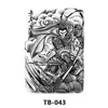 Pegatinas de Tatuaje de Espalda Completa, Pegatinas de Tatuaje de Espalda Completa con Guan Er, Sun Wukong, Dragones, Tigres, Animales, Pegatinas de Tatuaje de Espalda Completa Grandes Impermeables de Colores