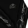 Estilo Gótico Americano Moda Nueva Casual Cuello Redondo Estampado de Letras Holgado Waffle Suéter Camiseta Top para Primavera y Otoño