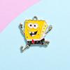 Accesorios Colgantes de Bob Esponja Estrella Grande Pastel Colgante Pequeño Gota de Aceite de Dibujos Animados Accesorios de Aleación Pulsera DIY Ropa Collar