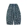 Jeans Estrella de Tonos Retro para Niñas Wulibu 2026 Primavera y Otoño Elegantes Lindos Holgados Rectos para Niños