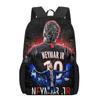 Mochila Messi Mundial de Fútbol Alrededores Mochila Escolar para Estudiantes Gran Capacidad Poliéster Mochila Reductora de Carga Bolsa para Computadora Dibujos Animados