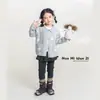 Roupa infantil Nuomi Wanzi, cardigã suéter para meninas, blusa versátil quente de outono para crianças, jaqueta de tricô, estilo doce