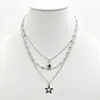 Cadena de Perlas Oceánicas de Venta Caliente Transfronteriza Europea y Americana Cadena para Clavícula de Mujer Colgante de Estrella de Mar y Concha Collar Multicapa Apilable Venta al por Mayor