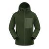 Chaqueta Polar Nido de Pájaro con Capucha Extra Gruesa y Cuello Alto, Capa Interior para Montañismo al Aire Libre, Chaqueta Polar Exterior para Hombre