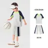 Conjunto de Dos Piezas para Niños Duoduo, Camiseta Deportiva de Manga Raglán con Bloques de Color y Pantalones Cortos para Entrenamiento y Running de Verano, Moderno