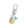 Chaveiro Coelho Fofo de Balão Pingente de Coração Cartoon Feminino Pingente de Estudante Acessórios de Bolsa para Melhor Amigo Pingente Doce e Simples