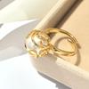 Anillo retro con apertura transfronteriza, diseño de perla de nicho, sensación de viento frío, venta al por mayor, anillo simple para mujer