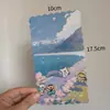 10x 17,5 borda ondulada coleção cartão corrente de celular diy cartão traseiro chaveiro pingente corrente de papelão decorativa cartão traseiro