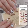 Joyería para Uñas Maillard Leopardo Pajarita Explosiones Dibujos Animados Tridimensional KT Cat Lindo Lazo Diamante para Uñas Decoraciones