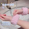 Muñequera Facial Absorbente de Agua Felpa Banda para el Cabello Cinta para la Cabeza Doble Propósito A prueba de Humedad Toalla de Mano Cuerda para el Cabello Anillos para Lavar el Cabello