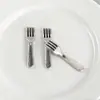 Miniatura de Comida Brinquedo Talheres Faca, Garfo e Colher Brinquedo de Comida Casa de Brincar Brinquedo Acessórios DIY Faca de Mesa Acessórios de Decoração de Mesa