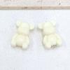 Oso violento en posición sentada, macarrón, oso tridimensional, cuentas con agujeros verticales, cuentas sueltas, cadena para teléfono móvil DIY, accesorios de joyería acrílica