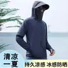 Chaqueta Transpirable Delgada de Verano para Hombre con Protección Solar, Ropa de Protección Solar para Pesca, Cortavientos Casual con Capucha para Hombre, Parasol para Exteriores para Hombre
