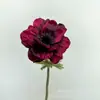 Flor de Amapola de Tallo Único Flor Artificial Amapola de Terciopelo Flor Falsa Decoración para el Hogar Sala de Estar Decoración Floral para Bodas Ramo Atrezo