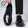 Zapatos para hombre Woodpecker, estilo nuevo, piel genuina, formales de negocios, estilo británico, casual para hombre, que aumentan la altura, con suela blanda, zapatos de piel transpirables, adecuados para bodas
