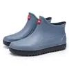 Botas de Lluvia Cortas para Hombre Transfronterizas Antideslizantes Impermeables Engrosadas Resistentes al Desgaste de Goma Botas de Lluvia para Exteriores Cruce de Agua Comercio Exterior Venta al por Mayor