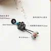 Pulseira com Pingente de Sabugueiro Ébano Pingente Ruyi Lótus Acessórios DIY Acessórios Estilo Chinês Joias Culturais