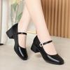 Sapatos Mary Jane, Sapatilhas de Um Botão para Mulheres, Sapatos Rasos de Couro para Primavera e Outono, Sapatos Femininos para o Trabalho, Sapatos de Trabalho com Solado Macio, Entrega de Fábrica