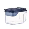 Tarro sellado de plástico transparente de grado alimenticio para almacenamiento de granos de cocina, aperitivos y té seco.