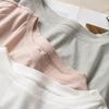 Gabinete Japonés Original Cuello Simple Algodón de Xinjiang Algodón Cómodo Hombro Delgado Manga Corta Holgado Casual Camiseta Top