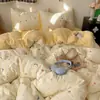 Conjunto de cama puro algodão classe A quatro peças 2026 novo estilo lençol capa de edredom fronha dormitório estudantil pessoa solteira conjunto de três peças 4