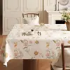 Mantel de Mesa con Flores Frescas Impermeable y a Prueba de Aceite 2026 Lujo Ligero Atmósfera de Alta Gama Lavable Rectangular Mantel de Mesa