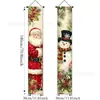 Nuevos Pareados de Entrada de Navidad Banner Fondo de Bienvenida Navideño Bandera Colgante de Pared de Invierno Interior Exterior