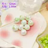Cerâmica verde fresca fofa flor borboleta amor contas soltas diy colar pulseira de contas feitas à mão material