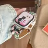 Correa de reloj de metal con estampado de gato de dibujos animados, compatible con Apple Watch Series 12, 11, 10 SE y Ultra