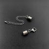 Fivela de balde de corda de couro de aço inoxidável, fivela de conexão de cauda de colar de corda de couro de 1,5-6 mm, fivela de corda de couro multiespecificação, atacado