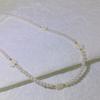Collar de Perlas Naturales de Grano Pequeño Estilo Retro Francés Coreano Cadena Clavicular de Margarita Tejida Collar Fresco Combinable Cadena