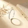 Anillo de plata de ley S925 bañado en oro de 14 quilates, con microcirconita ultrahermoso para mujer, lujo ligero con sensación de alta gama, extremadamente delgado, anillo de cola de comercio exterior estilo japonés