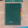 Separador de Páginas para Pasta A4 Papel B5 Separador de Índice para Caderno de Folhas Soltas Plástico PP