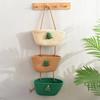 Prateleira de armazenamento de três camadas em formato de árvore de Natal, decoração de quarto e sala de estar, cesta suspensa, cesta de flores fofa feita à mão, cesta de armazenamento suspensa para corredor