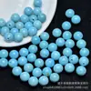 Contas redondas azul turquesa otimizadas, contas soltas, atacado de fábrica, acessórios para joias de jade DIY, pulseiras tecidas, colares, contas espaçadoras, acessórios