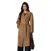 Abrigo de Lana Cachemir Doble Cara 2025 Nuevo Otoño e Invierno Elegante de Un Botón Abrigo de Lana para Mujer Abrigo Alto