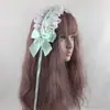 Diadema dulce de encaje Lolita estilo soft girl japonés, accesorio para el cabello versátil KC, loonie, sirvienta, diario