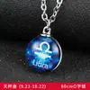 Collar luminoso de doce constelaciones para estudiante pareja hombre y mujer estilo coreano retro adornos de colgante personalizados joyería de moda simple