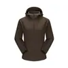 Cortavientos Ligero con Capucha Softshell para Exteriores de Otoño e Invierno, Chaqueta Cortavientos e Impermeable, Ropa Elástica para Senderismo de Pareja con Texto Impreso