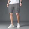Calças casuais finas masculinas de cinco pontos, calças soltas e retas, pretas, plus size, com cordão, cintura solta, calças esportivas