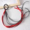 Anillo para el cabello con cinta de color vintage Cuerda para el cabello de hadas Cuerda para el cabello tejida con cinta larga Tocado Hanfu antiguo Cuerda para el cabello de hadas