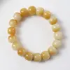Pulseras de Raíz de Bodhi Naturales, Flores Flotantes Cocidas en Horno de Carbón Multi-Tesoro, Cuentas Budistas Verde Leche, Cuentas de Rosario, Pulseras Populares, Venta al por Mayor