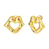 Pendientes con Forma de Corazón y Labios Recortados Estilo Ins Europeo y Americano Chapados en Oro de 18K para Mujer, Pendientes Nuevos Transfronterizos Personalizados y Creativos