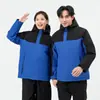 Traje Impermeável Masculino Feminino para Montanhismo Outdoor Roupa de Trabalho Jaqueta Personalizada Inverno Novo À Prova de Vento Resistente à Água Quente Algodão com Penas Grafeno