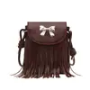 2025 Nuevo Diseño de Moda Borla Diseño Personalizado Gran Capacidad Estilo Hong Kong Bolso Pequeño Cuadrado de Hombro Cruzado para Teléfono Móvil para Mujer
